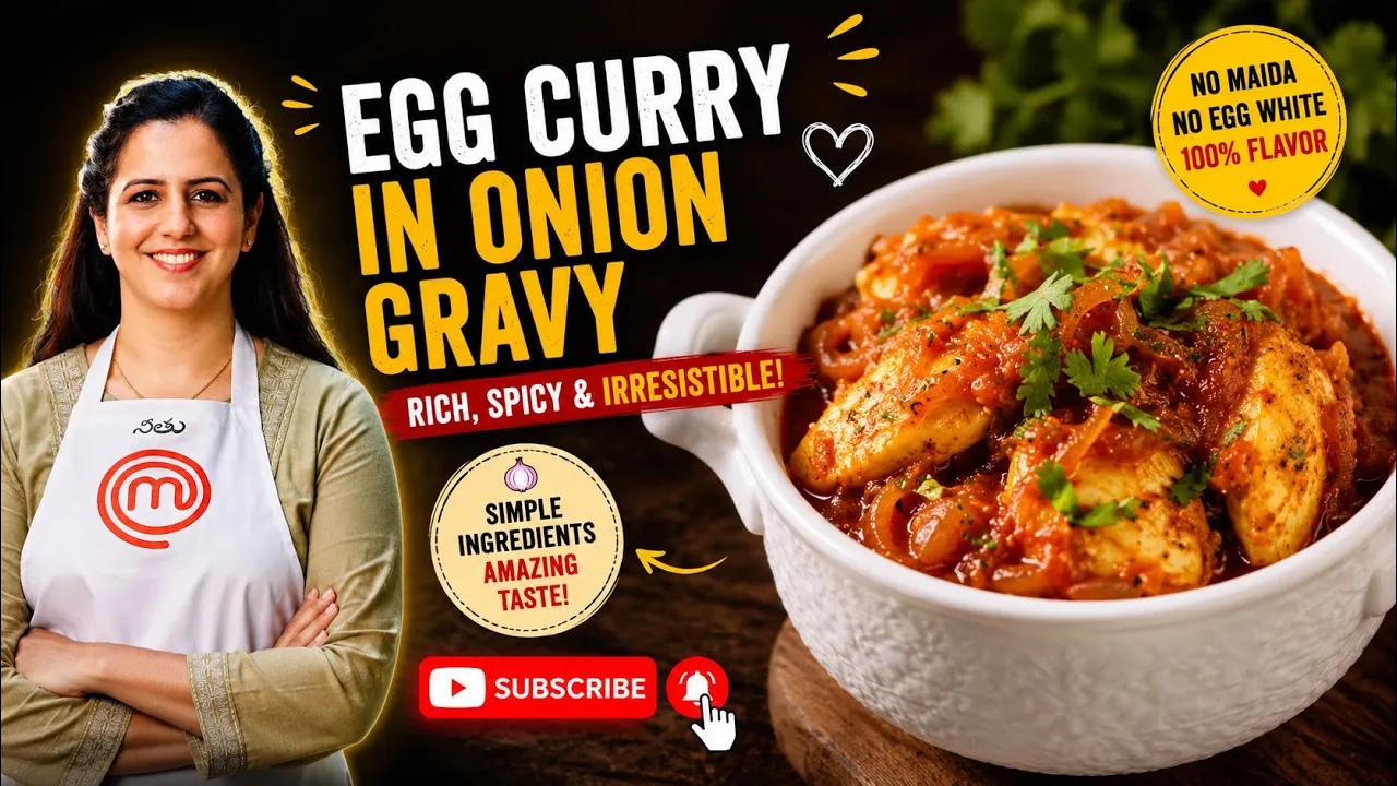 Egg Curry in Onion Gravy