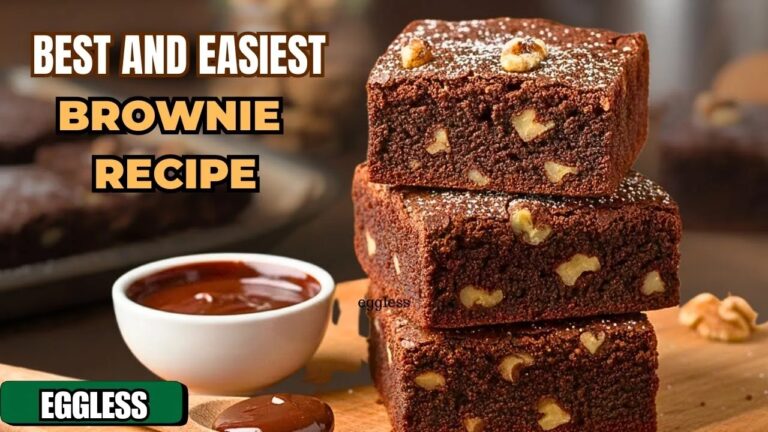 Eggless Walnut Brownie -No Eggs Brownie – Eggless Chocolate Brownie