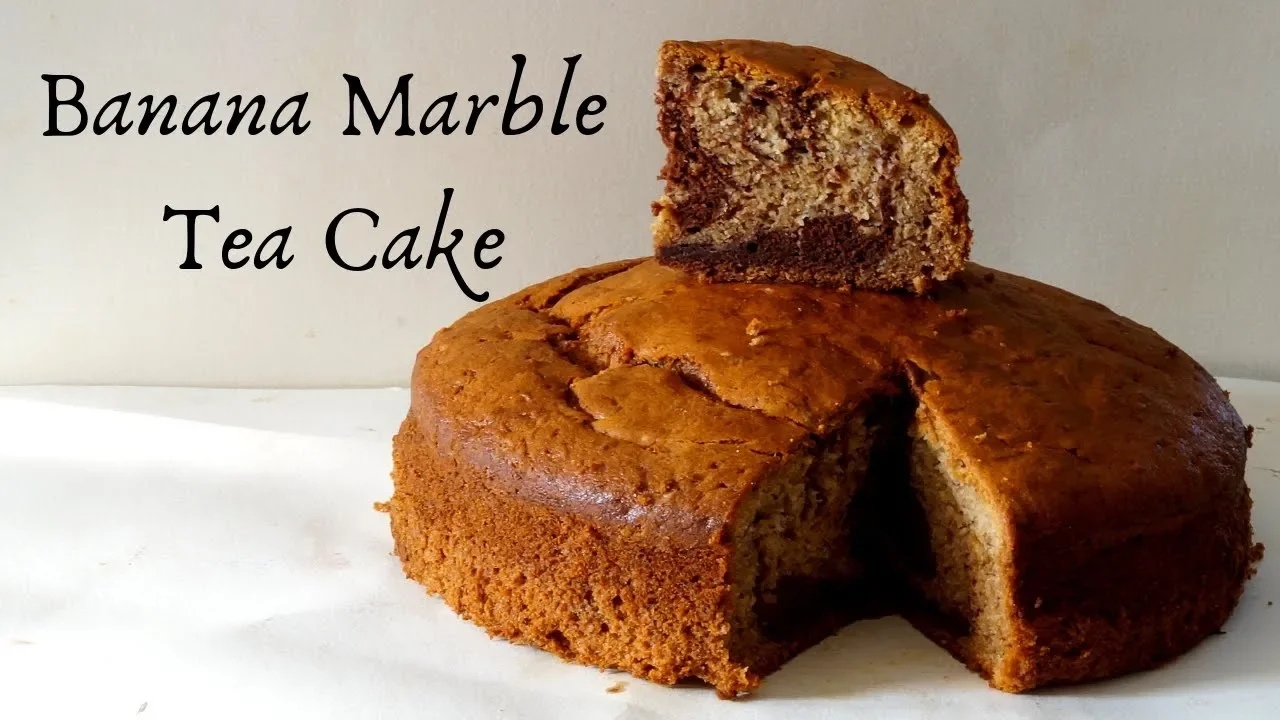 Banana Marble Tea Cake