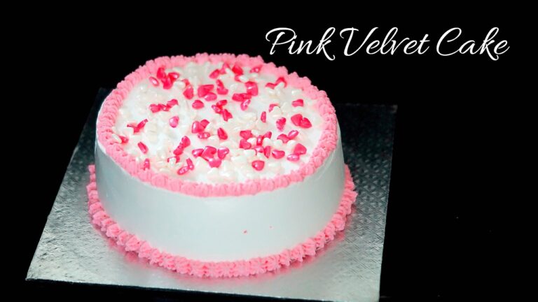 Valentine’s day Cake – Pink Velvet Cake – Eggless Pink Velvet Cake