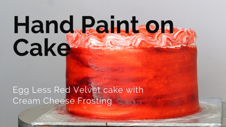How to Hand Paint on Cake – Free Hand Painting on Whipped Cream
