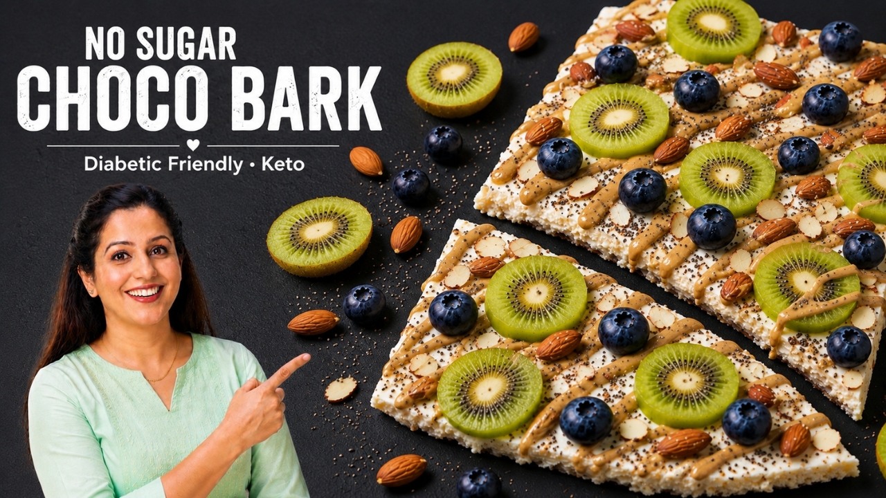 High Protein Greek Yogurt Bark | No Sugar, No Bake, Diabetic Friendly