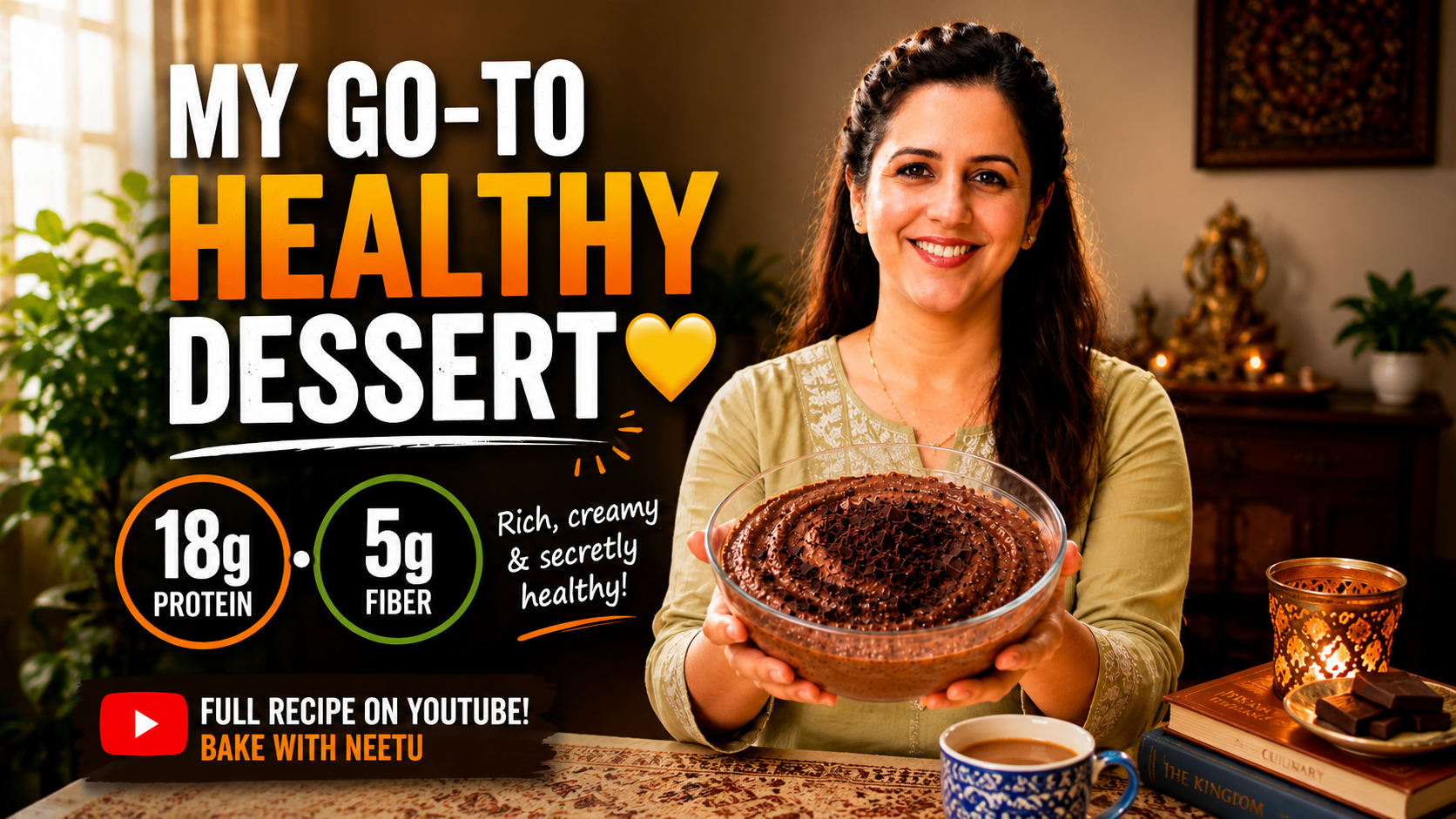 Perfect High Protein Chocolate Mousse | 18g Protein, 5g Fiber, No Cottage Cheese!