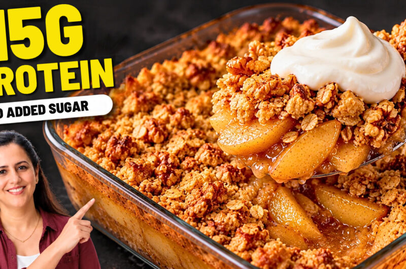 Healthy Apple Crisp (High Protein, No Added Sugar)